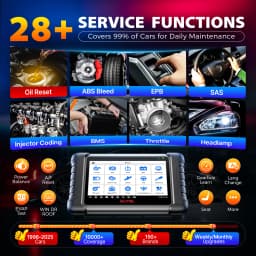 Autel MaxiCheck MX808S MK808S OBD2 Scanner Bi-directional Control Scan Tool, 28+ Services, All System Diagnostic Same as MK900 MX900 MK900BT MK808BT PRO, 3K+ Active Test, 28+ Service, OE All System, OS11, FCA