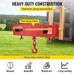 SucceBuy Forklift Lifting Hoist Swivel Hook Mobile Crane 4400 lbs 2 Ton Lift Mobile Crane Attachments for Garage Workshop