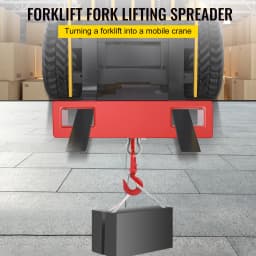 SucceBuy Forklift Lifting Hoist Swivel Hook Mobile Crane 4400 lbs 2 Ton Lift Mobile Crane Attachments for Garage Workshop