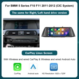 RoadTop 12.3 inch For BMW 5 Series 2011-2017 F10 F11 Linux HD Screen, Car Stereo Touchscreen, Support Wireless CarPlay, Android Auto, Mirrorlink, Retains OEM