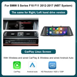 RoadTop 12.3 inch For BMW 5 Series 2011-2017 F10 F11 Linux HD Screen, Car Stereo Touchscreen, Support Wireless CarPlay, Android Auto, Mirrorlink, Retains OEM