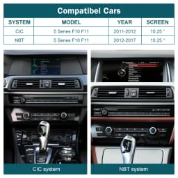 RoadTop 12.3 inch For BMW 5 Series 2011-2017 F10 F11 Linux HD Screen, Car Stereo Touchscreen, Support Wireless CarPlay, Android Auto, Mirrorlink, Retains OEM