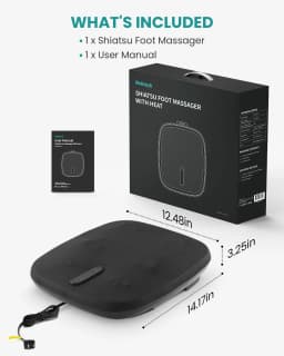 Nekteck Shiatsu Foot Massager with Heat, Electric Kneading Feet Massage Machine for Plantar Fasciitis, Built-in Infrared Heat