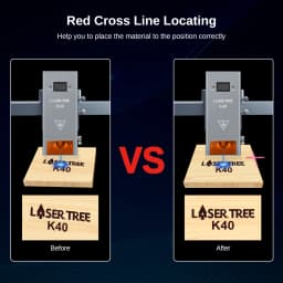 LASER TREE 40W Laser Module with Air Assist 8pcs Diodes 450nm TTL Blue Light Laser Head for Laser Engraver Cutter Tools