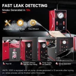 ANCEL S200 EVAP Smoke Leak Detector for Car Motorcycle Smoke Machine Diagnostic Tool Vacuum Tester Oil Fuel Pipe Leakage Locator