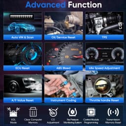 ANCEL MT700 OBD2 Motorcycle Scanner Full System Diagnostic Tool Oil Reset ABS Bleeding ECU Coding Active Test for Motorcycle
