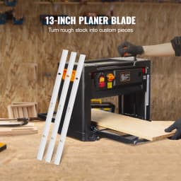 SucceBuy Planer Blades 13 inch 2mm Thickened High Speed Steel Replacement HRC55-60 Hardness Suit for 13in/12.5in Benchtop Planer