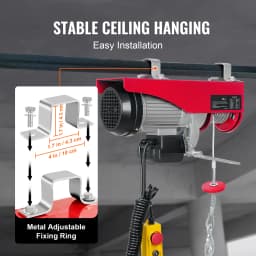 SucceBuy 200-800kg Electric Hoist with Wired/Wireless Remote Control Lifting Crane Cable Hoist Winch for Boat Garage Elevator