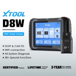 XTOOL D8W BT OBD2 Diagnostic Tool ECU Coding Bluetooth Automotive Scanner VAG Guided Key Programming Topology Map with 42+ Reset