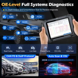 XTOOL D8W BT OBD2 Diagnostic Tool ECU Coding Bluetooth Automotive Scanner VAG Guided Key Programming Topology Map with 42+ Reset