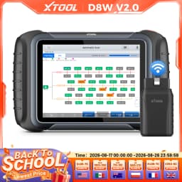 XTOOL D8W BT OBD2 Diagnostic Tool ECU Coding Bluetooth Automotive Scanner VAG Guided Key Programming Topology Map with 42+ Reset