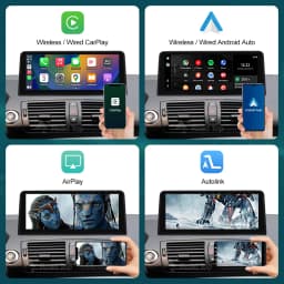 RoadTop 10.25'' 12.3'' Wireless CarPlay Android Auto For BMW Series 1 E81 E82 E87 E88 CCC CIC System Multimedia Display Screen