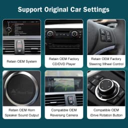 RoadTop 10.25'' 12.3'' Wireless CarPlay Android Auto For BMW Series 1 E81 E82 E87 E88 CCC CIC System Multimedia Display Screen