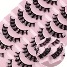 30Pairs 3-Pack Russian Strip Lashes D Curl Fake Lashes Natural Look Fluffy Volume Wispy Russian Lashes 3D Effect Fake Eyelashes