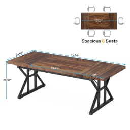 Tribesigns 70.8-Inch Executive Desk, Large Computer Office Desk Workstation, Modern Simple Style Laptop Desk Study Writing Table