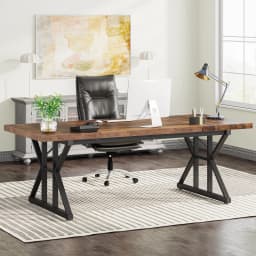 Tribesigns 70.8-Inch Executive Desk, Large Computer Office Desk Workstation, Modern Simple Style Laptop Desk Study Writing Table