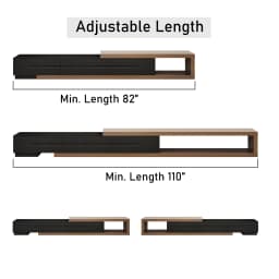 82-110'' Extendable TV Stand for Up to 120'TV, Wood Reversible TV Media Console W/3 Drawers & Open Storage Shelf for Living Room