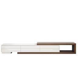 82-110'' Extendable TV Stand for Up to 120'TV, Wood Reversible TV Media Console W/3 Drawers & Open Storage Shelf for Living Room