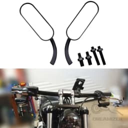 Motorcycle Rearview Mirror Square Oval Side Mirror For Harley Touring Electra Glide Dyna Fatboy Softail Breakout Sportster