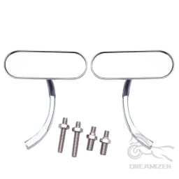 Motorcycle Rearview Mirror Square Oval Side Mirror For Harley Touring Electra Glide Dyna Fatboy Softail Breakout Sportster