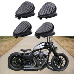 1 SET Motorcycle Retro Leather Solo Seat 3" Spring Bracket For Harley Custom Chopper Sportster Bobber Honda Yamaha Kawasaki