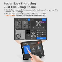 AlgoLaser Alpha MK2 20W Engraver with Auto Assist Pump 20W Output Efficient Expandable APP Supported DIY Laser Engraver Cutter Tools