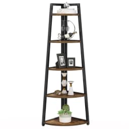 Tribesigns Bookcase Corner Book Shelf Rack Wood Bookshelf Storage Shelves