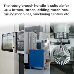 Broach Tool Rotary Holder for 1/2″ (.500″) Diameter 1-3/4″ Broaches 1-3/4″ Black Holder 0.5' Shank X 1.75' Length