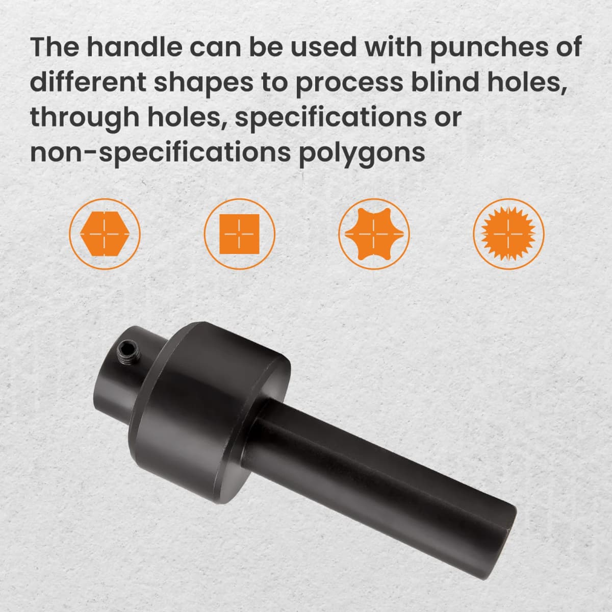 Broach Tool Rotary Holder for 1/2″ (.500″) Diameter 1-3/4″ Broaches 1-3/4″ Black Holder 0.5' Shank X 1.75' Length