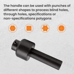 Broach Tool Rotary Holder for 1/2″ (.500″) Diameter 1-3/4″ Broaches 1-3/4″ Black Holder 0.5' Shank X 1.75' Length