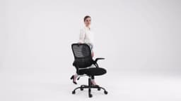 JHK Ergonomic Mesh Backrest Office Desk Chair Adjustable Height Computer Rolling Work Swivel Gaming Chairs With Wheels For Home