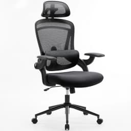 JHK Ergonomic Mesh Adjustable Lumbar Support Office Chair 120°Tilt High Back Comfortable Computer Chair with Soft Flip Up Arms