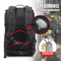 45L Man Tactical Backpacks Outdoor Traveling Bags Outdoor 3P School Pack EDC Molle Pack For Trekking Hunting Bag