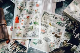 Aesthetic Scrapbooking Rub On Stickers Vintage DIY Journal Transfer Sticker Diary Photo Album Decoration Hobby Craft Supplies