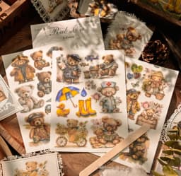 Aesthetic Scrapbooking Rub On Stickers Vintage DIY Journal Transfer Sticker Diary Photo Album Decoration Hobby Craft Supplies
