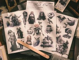 Aesthetic Scrapbooking Rub On Stickers Vintage DIY Journal Transfer Sticker Diary Photo Album Decoration Hobby Craft Supplies