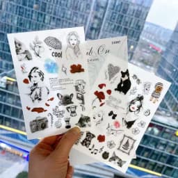 Aesthetic Scrapbooking Rub On Stickers Vintage DIY Journal Transfer Sticker Diary Photo Album Decoration Hobby Craft Supplies