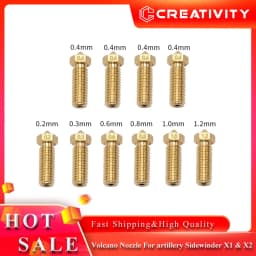 Volcano Nozzle For Artillery Sidewinder X1& X2 Genius Pro, Anycubic Vyper Kobra Plus/Max, Voron M6 Thread Hotend Brass Nozzles