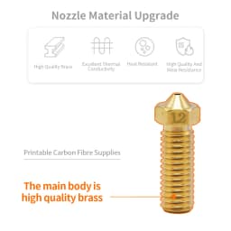 Volcano Nozzle For Artillery Sidewinder X1& X2 Genius Pro, Anycubic Vyper Kobra Plus/Max, Voron M6 Thread Hotend Brass Nozzles