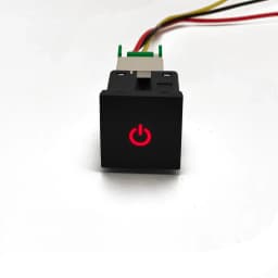 1 Pc Car Red LED DRL Light Packing Radar Power On Off Camera Mirror Switch Button For VW Golf 6 Jetta 5 MK5 Scirocco Accessories