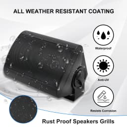 Herdio 4 Inch Outdoor Speaker Passive 400W Wireless Stereo Subwoofer Music Full Range Audio Bass Loudspeaker For Home Theater