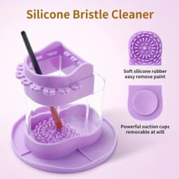 All-In-One Paint Brush Cleaner Rinse Cup, Silicone Paint Brush Holder, Painting Supplies, Watercolor Cup With Cleaning System