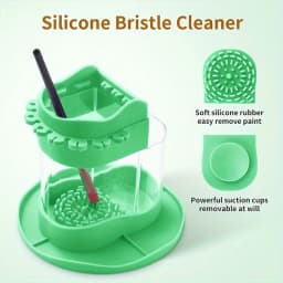 All-In-One Paint Brush Cleaner Rinse Cup, Silicone Paint Brush Holder, Painting Supplies, Watercolor Cup With Cleaning System