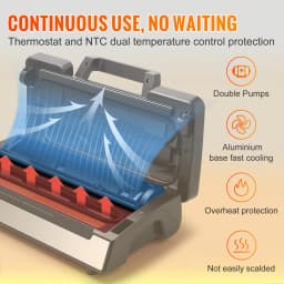 SucceBuy 90Kpa 130W Vacuum Sealer Food Packaging Machine with Free 10pcs Vacuum bags for Household Kitchen Vacuum Food Sealing