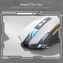 Redragon M612 PRO RGB BT 2.4G Gaming Gamer Mouse, 8000 DPI Wireless Optical 9 Programmable Buttons 7 Backlit Modes, B