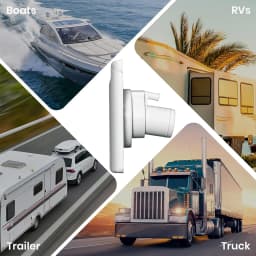RV Water Inlet with Cover, Gravity Water Fill Inlet with Square Bayonet Style Cap Magnetic Attraction and Lock Keys, Fresh Water