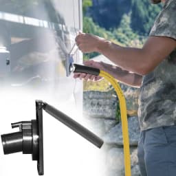 RV Water Inlet with Cover, Gravity Water Fill Inlet with Square Bayonet Style Cap Magnetic Attraction and Lock Keys, Fresh Water