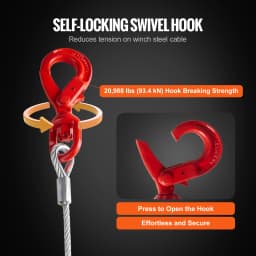SucceBuy 50/75/100ft Galvanized Steel Winch Cable 3/8in Breaking Strength Wire Winch Rope for SUV Large Off-Road Vehicle