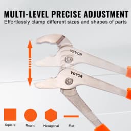 SucceBuy 8-Piece Pliers Set 8" Linesman's Pliers 6" Slip Joint Pliers Long Nose Pliers 6" Diagonal Cutter 10" Adjustable Wrench