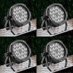 U'King 4PCS 150W LED Par Light 18x10W RGBWA+UV Waterproof 6in1 18LED Fixture Beads Stage Light DMX512 DJ Light for Disco Dance